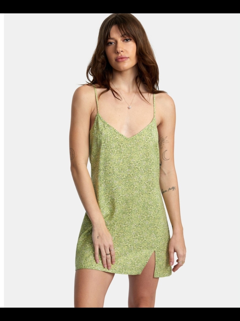 RVCA Size XS Light Green Slip Dress